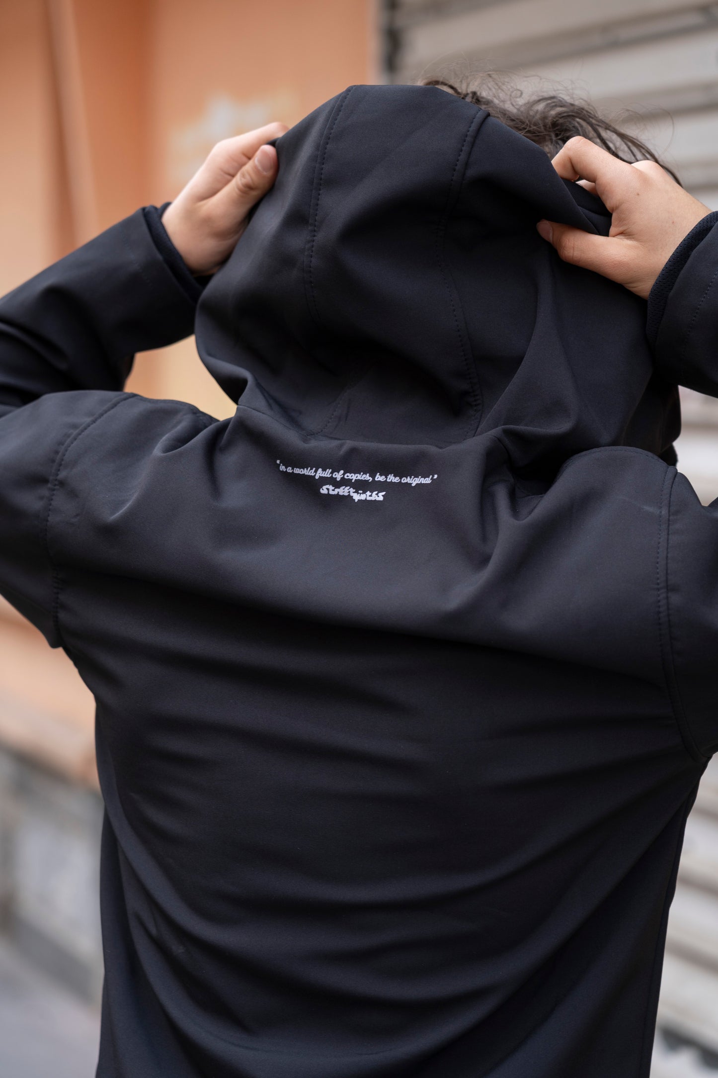 Black Windbreaker Set