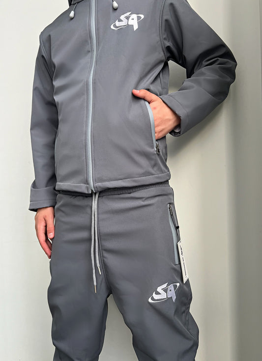 Gray Windbreaker Set