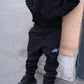 Black Windbreaker Set