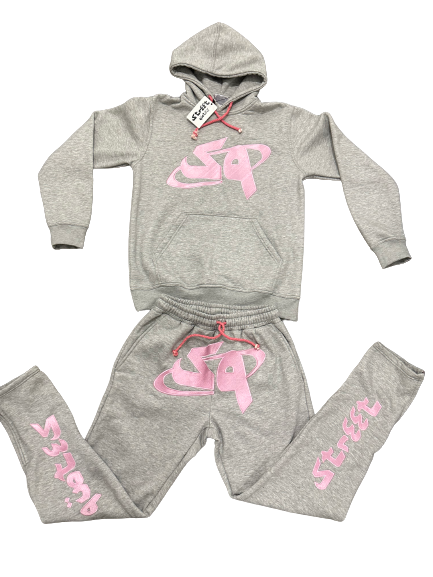 SQ Gray/Pink Tracksuit