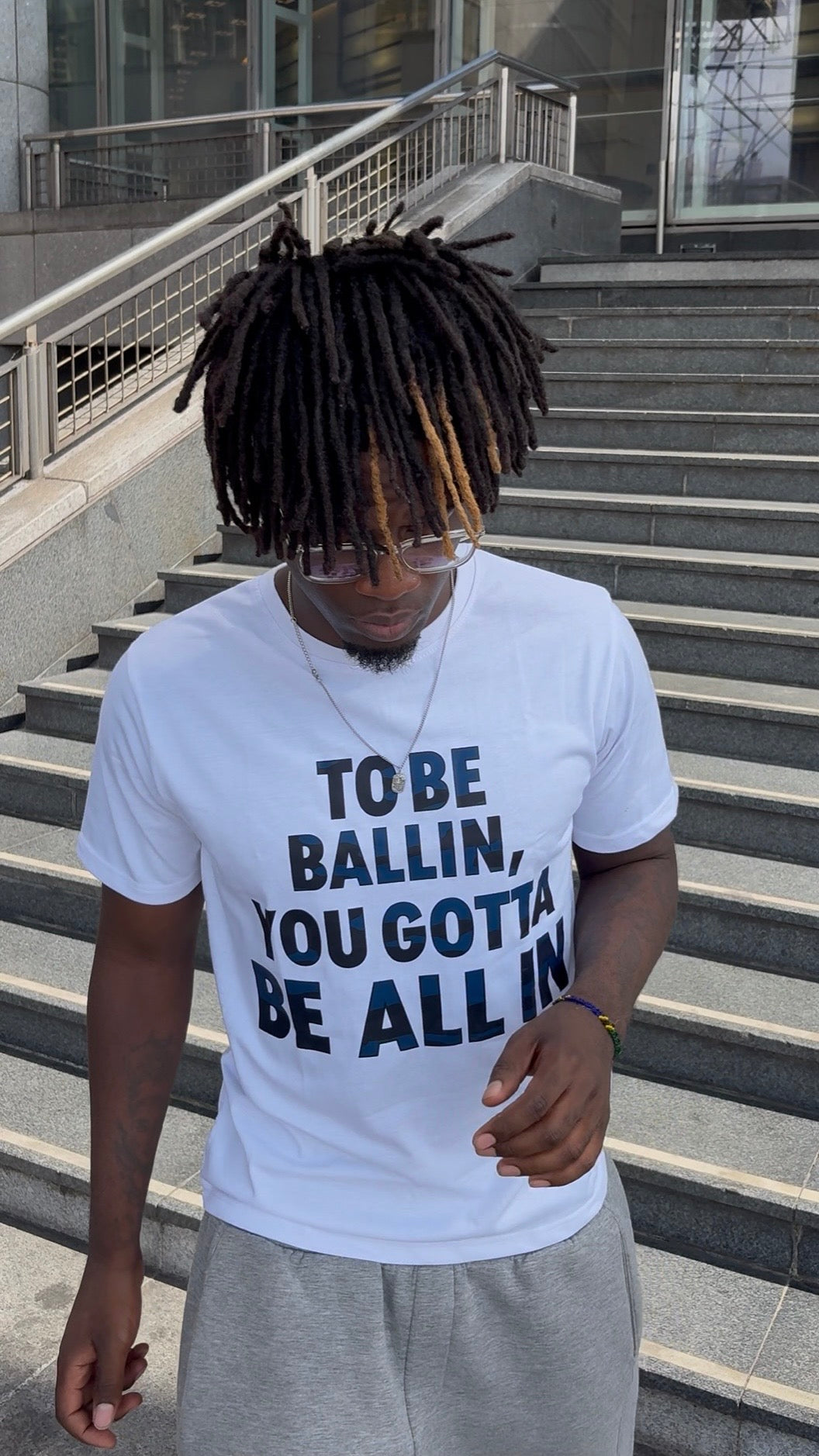 Navy Blue Camo Tee