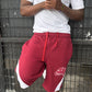 Flared Bordeaux Short
