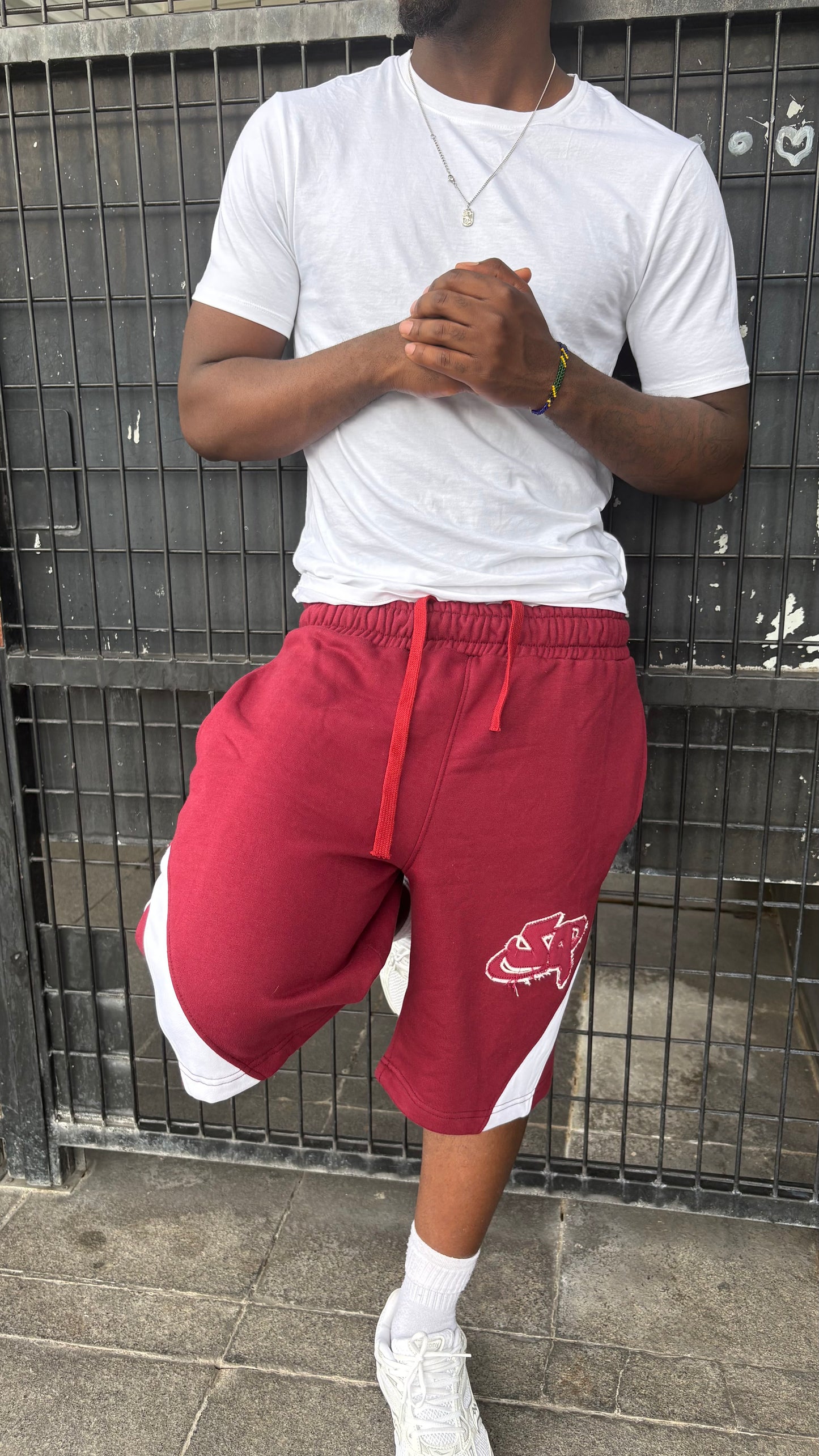 Flared Bordeaux Short