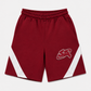 Flared Bordeaux Short