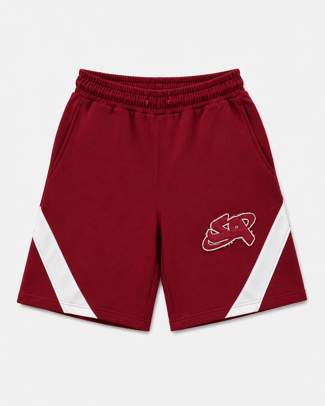 Flared Bordeaux Short