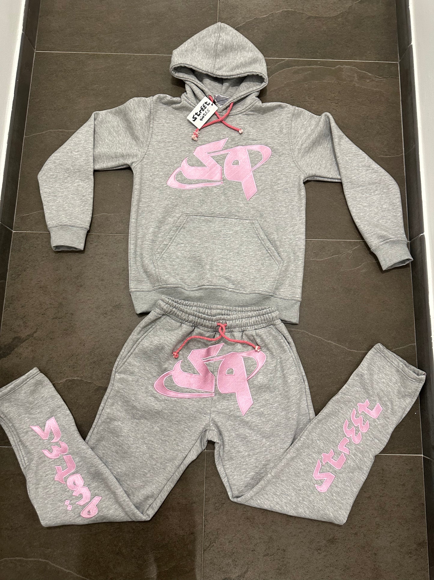 SQ Gray/Pink Tracksuit