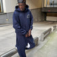 Flared Tracksuit Navy Blue/White