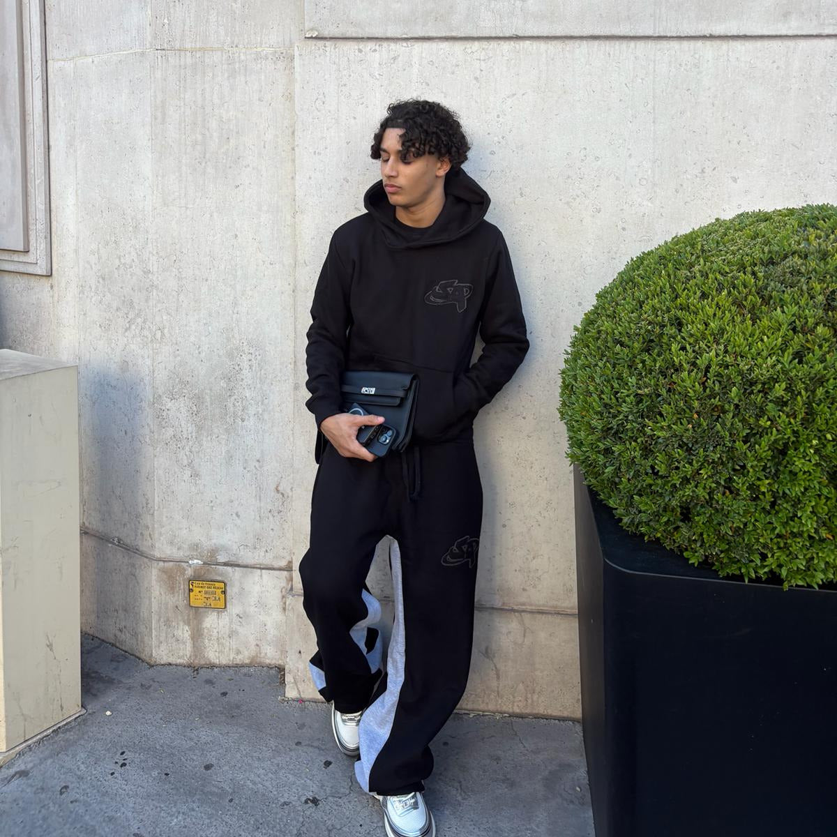 Flared Tracksuit Black/Grey