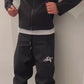 Black Windbreaker Set